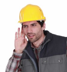Worker_cant_hear_cropped_Fotosearch_k10452212